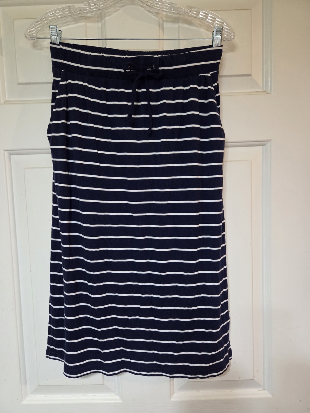 St. John’s Bay Navy and White Striped Knit Skirt
